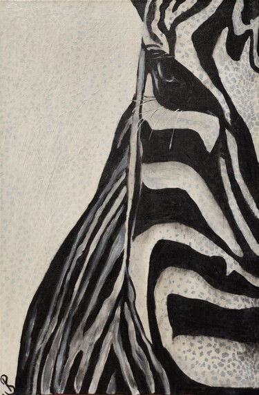 Peinture intitulée "Белая Полоса: Лошад…" par Shivai, Œuvre d'art originale, Acrylique