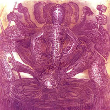 Schilderij getiteld "creator" door Sheth Shivaji, Origineel Kunstwerk