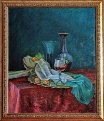 Painting titled "голандский натюрморт" by Vladimir Shiyan, Original Artwork, Oil