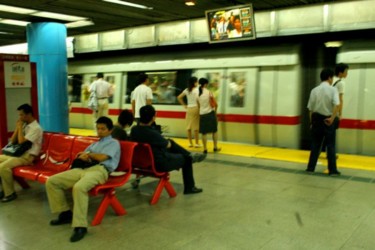 Painting titled "Shanghai  Subway  N…" by Shiyi Sheng, Original Artwork