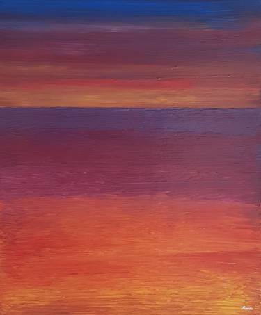 Painting titled "sunset" by So Hyon Kim, Original Artwork, Acrylic