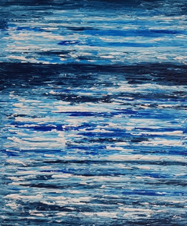 Painting titled "deep blue sea" by So Hyon Kim, Original Artwork, Acrylic