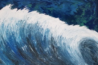 Painting titled "big wave" by So Hyon Kim, Original Artwork, Acrylic