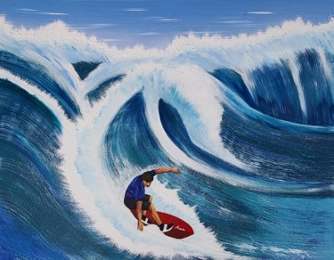 Картина под названием "cut through wave" - So Hyon Kim, Подлинное произведение искусства, Акрил