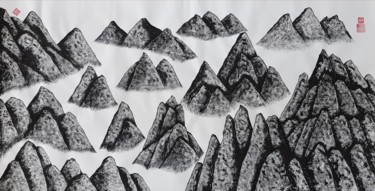 Pintura intitulada "mountain spirit5" por So Hyon Kim, Obras de arte originais, Tinta