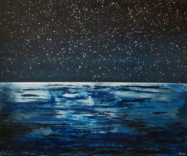 Schilderij getiteld "starry night1" door So Hyon Kim, Origineel Kunstwerk, Acryl