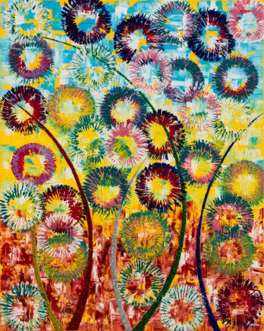Malarstwo zatytułowany „abstract flower2” autorstwa So Hyon Kim, Oryginalna praca, Akryl