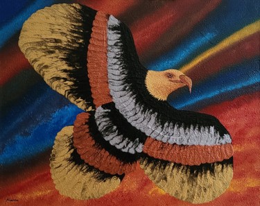 Peinture intitulée "eagle soaring2 (acr…" par So Hyon Kim, Œuvre d'art originale, Acrylique