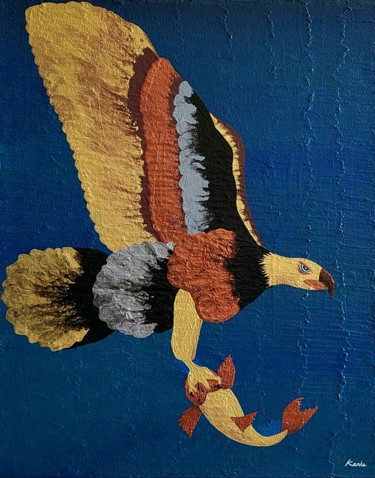 Painting titled "eagle soaring1 (acr…" by So Hyon Kim, Original Artwork, Acrylic