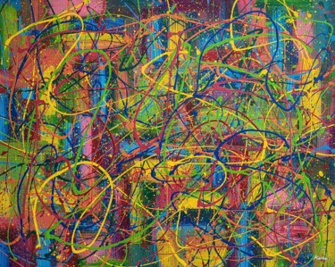 Painting titled "maze1" by So Hyon Kim, Original Artwork, Acrylic