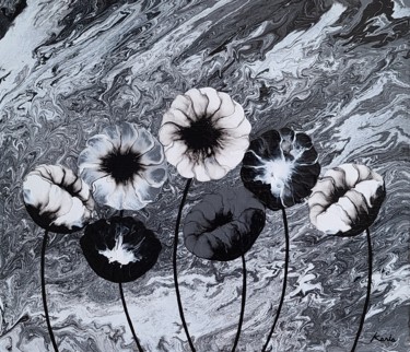Картина под названием "memory of flowers4" - So Hyon Kim, Подлинное произведение искусства, Акрил