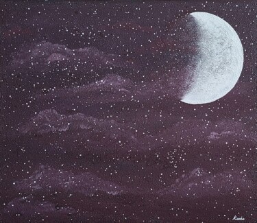 Painting titled "midnight purple" by So Hyon Kim, Original Artwork, Acrylic