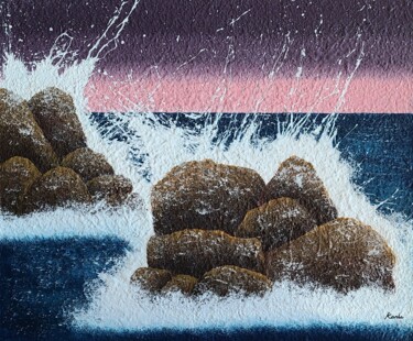 Pittura intitolato "break the waves1" da So Hyon Kim, Opera d'arte originale, Acrilico