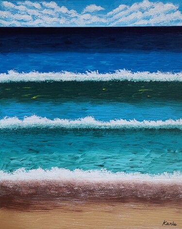 Painting titled "ocean alive4" by So Hyon Kim, Original Artwork, Acrylic