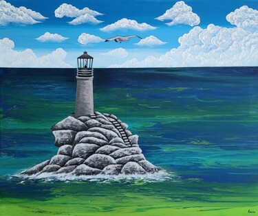 Painting titled "lighthouse4" by So Hyon Kim, Original Artwork, Acrylic