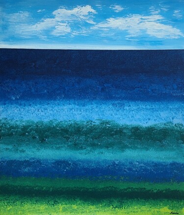 Painting titled "ocean alive7" by So Hyon Kim, Original Artwork, Acrylic