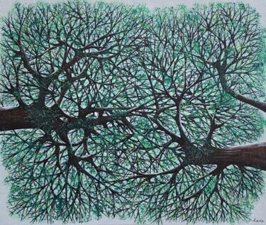 Peinture intitulée "like trees9" par So Hyon Kim, Œuvre d'art originale, Acrylique