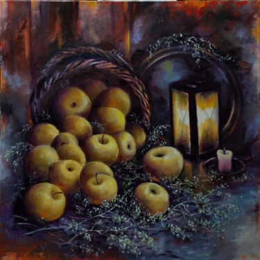 Картина под названием "Антоновка" - Tatiana Shmakova, Подлинное произведение искусства, Масло Установлен на Деревянная рама…