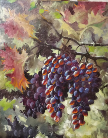 Peinture intitulée "Солнечные грозди" par Tatiana Shmakova, Œuvre d'art originale, Huile Monté sur Châssis en bois
