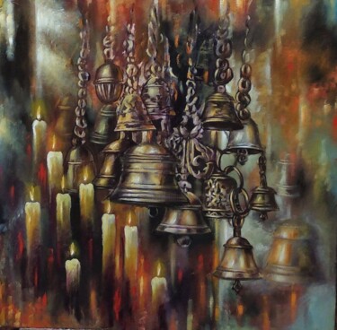 Картина под названием "Звон 2" - Tatiana Shmakova, Подлинное произведение искусства, Масло Установлен на Деревянная рама для…