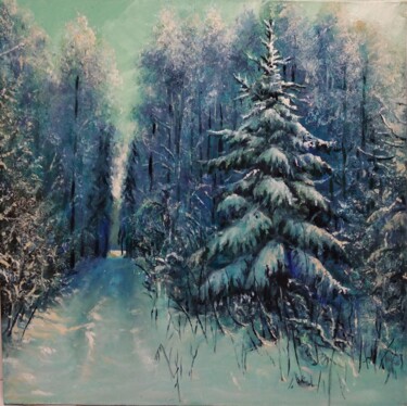 Картина под названием ""Морозный солнечный…" - Tatiana Shmakova, Подлинное произведение искусства, Масло Установлен на Дерев…