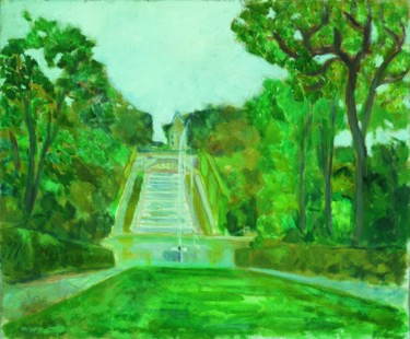Peinture intitulée "Parc de Sceaux, La…" par Amos Zelikson, Œuvre d'art originale, Huile