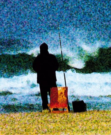 Arts numériques intitulée "Watching the Waves" par Shmuel Ben Hagai, Œuvre d'art originale