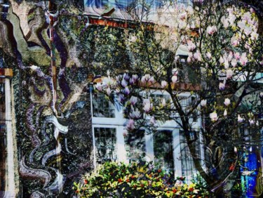 Arts numériques intitulée "Magnolias" par Shmuel Ben Hagai, Œuvre d'art originale, Collages
