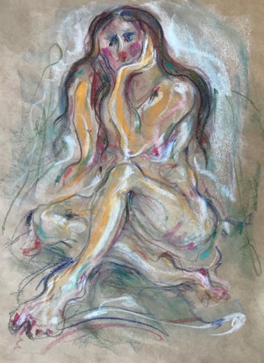 Drawing titled "One" by Anna Shneivas, Original Artwork, Pastel