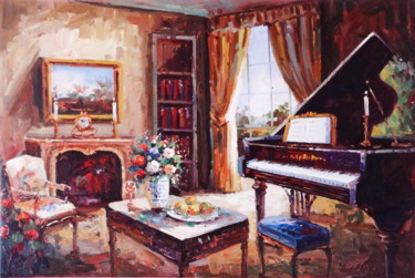 Pintura intitulada "The music of silence" por V.Sholoh, Obras de arte originais, Óleo
