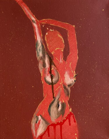 Картина под названием "Цыганка" - Shomina Ti, Подлинное произведение искусства, Масло Установлен на Деревянная рама для носи…