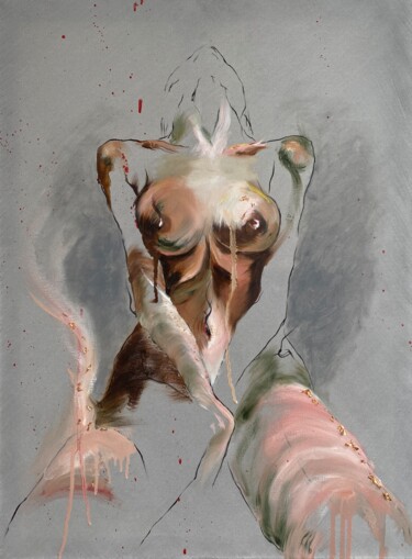Pintura titulada "Поле наслаждений" por Shomina Ti, Obra de arte original, Oleo Montado en Bastidor de camilla de madera