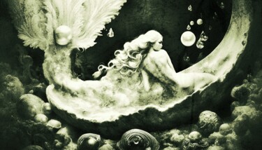 Arts numériques intitulée "Sirène 01" par Shortgrey, Œuvre d'art originale, Image générée par l'IA