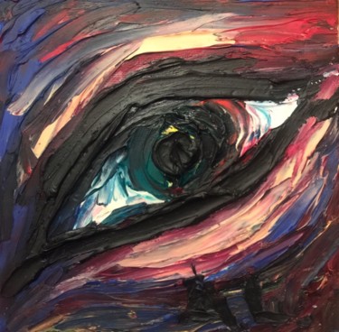Peinture intitulée "Глаз" par Anzhelika Shportun, Œuvre d'art originale, Huile