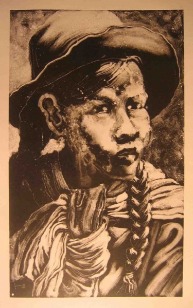Отпечатки и Гравюры под названием "indian girl" - Yury Shtapakov, Подлинное произведение искусства