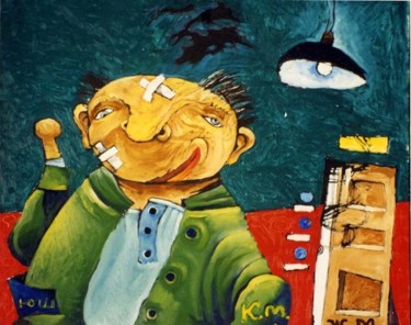 Картина под названием "man who lost the key" - Yury Shtapakov, Подлинное произведение искусства