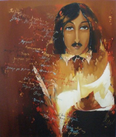 Painting titled "Гоголь" by Stepan Verbeshchuk, Original Artwork