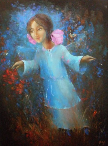 Картина под названием "Маленькая фея" - Stepan Verbeshchuk, Подлинное произведение искусства
