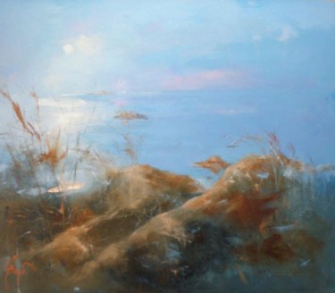 Картина под названием "Утренняя рыбалка" - Stepan Verbeshchuk, Подлинное произведение искусства