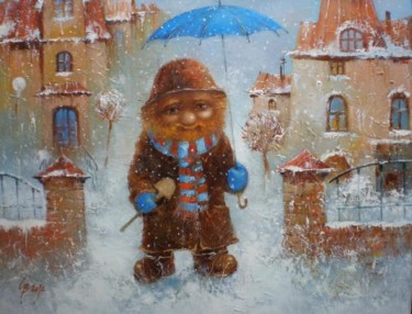 Картина под названием "Зима пришла!" - Stepan Verbeshchuk, Подлинное произведение искусства