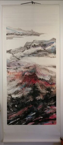 Painting titled "pour le moment sans…" by Shuang Gao, Original Artwork, Ink