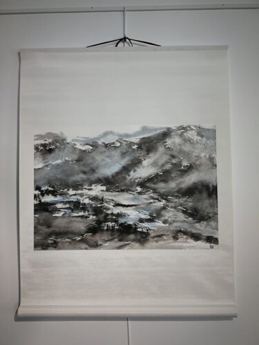 Peinture intitulée "pour le moment sans…" par Shuang Gao, Œuvre d'art originale, Encre