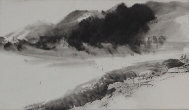Peinture intitulée "viens, le vent , m'…" par Shuang Gao, Œuvre d'art originale
