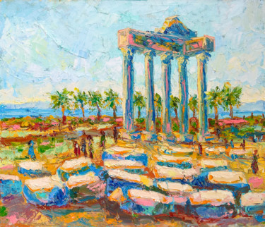 «Temple of Apollo. Side. Turkey»\«Храм Аполлона.Cиде.Турция" Peinture intitulée "«Temple of Apollo.…" par Artem Shubin, Œuvre d'art originale, Huile