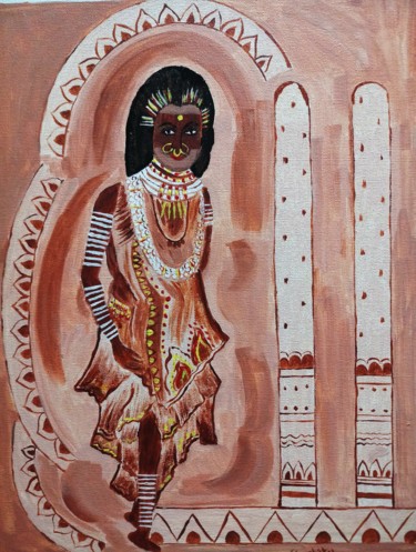 Painting titled "Woman" by Shuchita Srivastava, Original Artwork, Acrylic