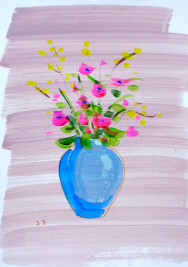 Картина под названием "flowers(sfap2022_11…" - Shuji Fukushima, Подлинное произведение искусства, Акрил