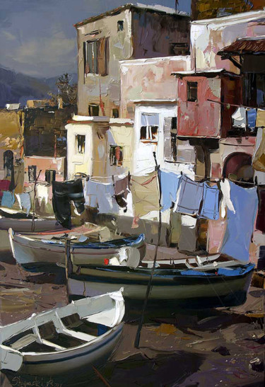 Painting titled "Italy" by Andrii Shumskyi, Original Artwork, Oil