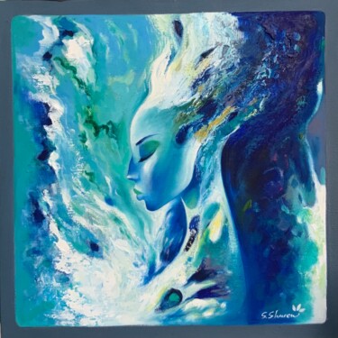 Pintura intitulada "Ocean of Dreams" por Shuren, Obras de arte originais, Óleo