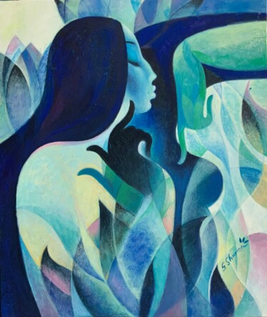 Картина под названием "Offspring of Nature" - Shuren, Подлинное произведение искусства, Масло