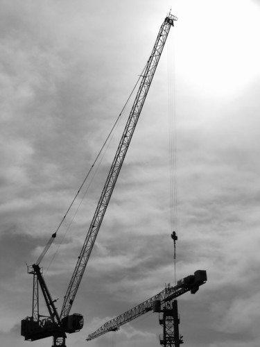 Photography titled "tower cranes" by Duc Thanh (Shu'S), Original Artwork, Digital Photography